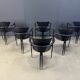 Vintage leather armchairs by Arrben Italy, 1980s - set of 6