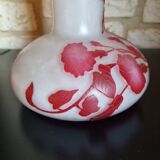 Art nouveau pantin's crystal vase