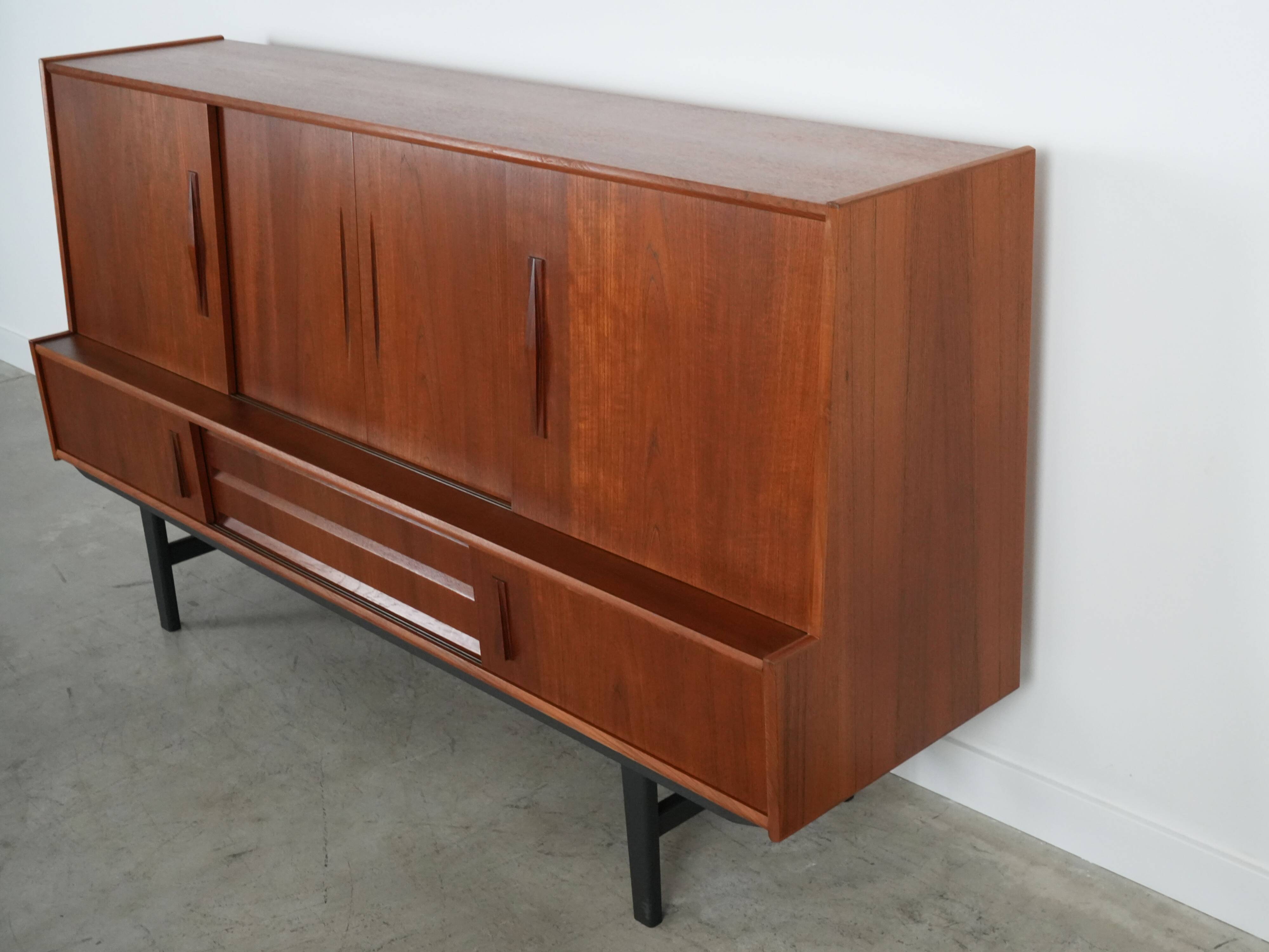 Teak highboard, Danish design, 1970s, production: Denmark