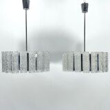 Set of two Mid-Century Murano glass element chandeliers. Italy 1960s