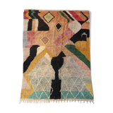 Moroccan Berber boujaad carpet with colorful patterns 283x209cm