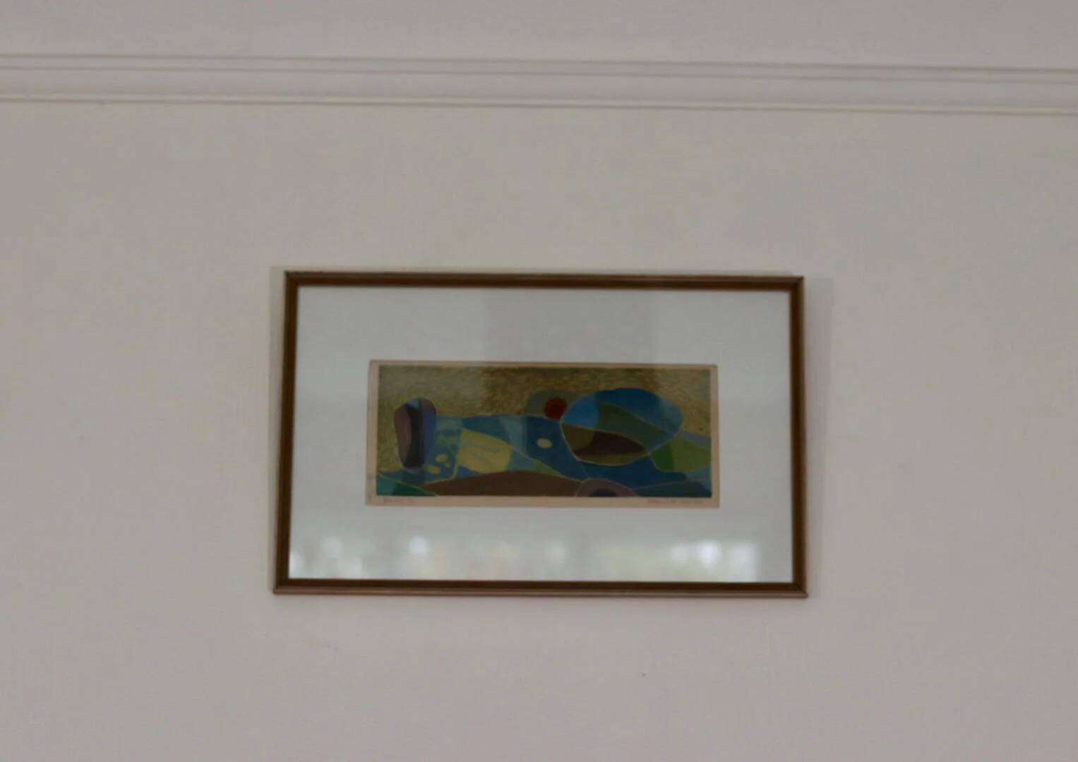 Huile glacée suédoise sur panneau – « Composition » par Frithjof Smit-Hald