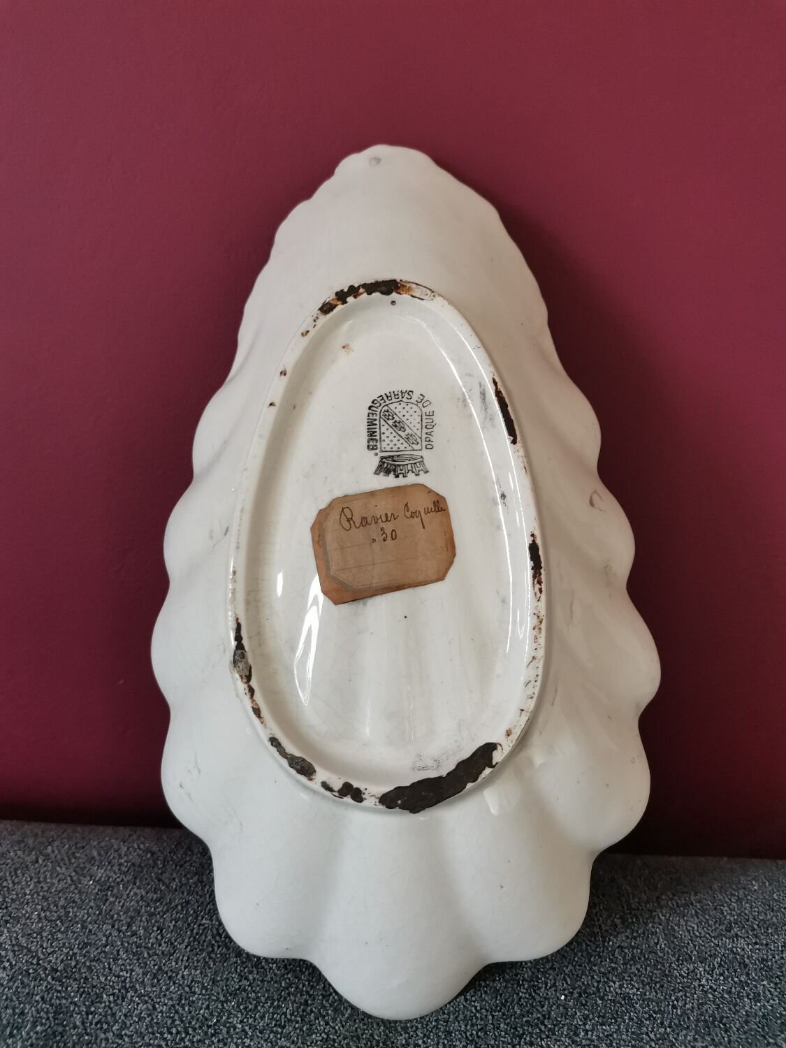 Sarreguemines shell bowl