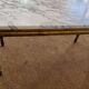 Table basse bois doré et plateau marbre style Louis XVI