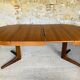 Extendable Scandinavian style dining table with double elongations by Maison Ducau, Circa 1970