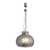 Suspension en verre à 4 lumières, Glashütte, Limbourg, années 1970, suspension, plafonnier