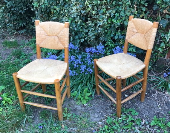 Charlotte Perriand 2 chairs mulched Bauche model n ° 19 ash 1950