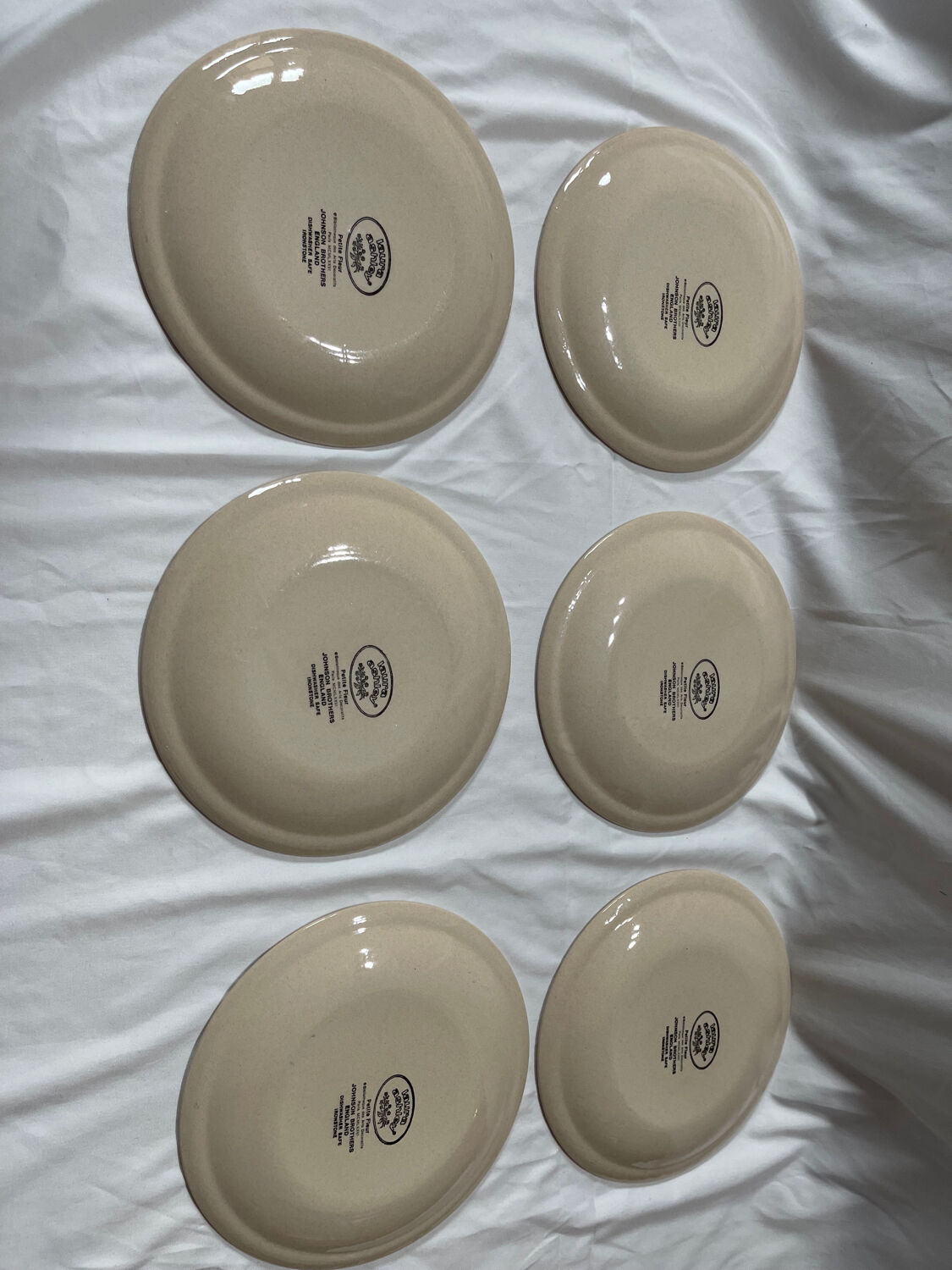Laura Ashley & Johnson Brother set of 6 blue dessert plates
