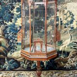 Bird Cage or Old Aviary In Carved Wood, Vintage Work Circa 1900