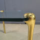 Brass and glass coffee table, 1970s