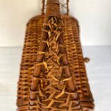 Vintage wicker basket handbag