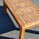 Wood stoneware coffee table