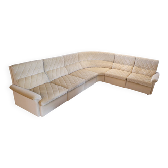Canapé d'angle modulaire vintage des années 1970