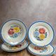 Set of 6 ironstone plates HBC – Rustic Model – Hand-painted floral design