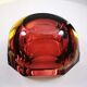 1960s Octagonal Multi-faceted Ashtray in Uranium Murano Glass