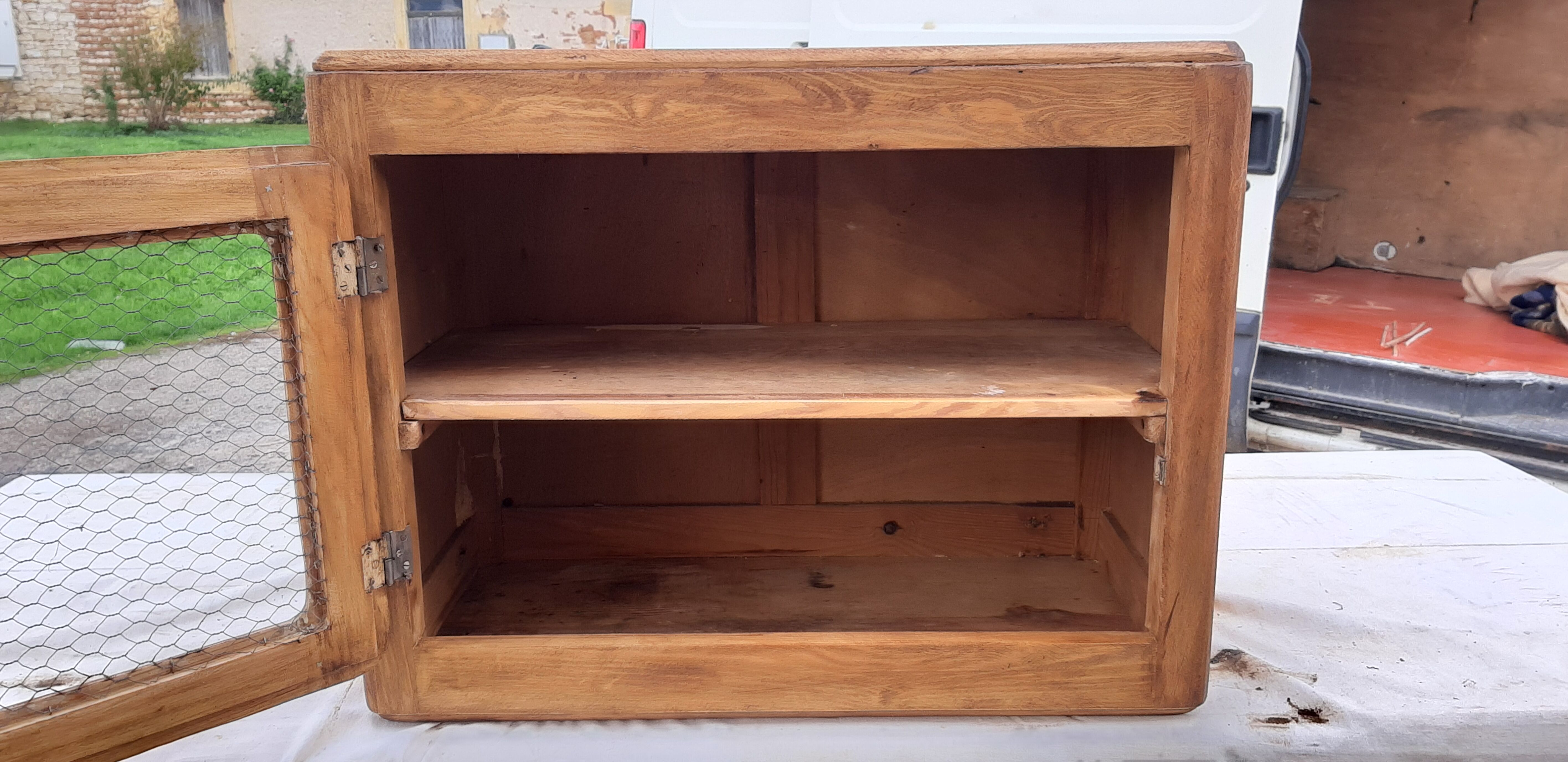 Industrial wood storage cabinet