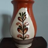 Pitcher vase signed Sitar glazed ceramic origin Romanian origin