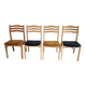 Set of 4 ribbed fabric chairs