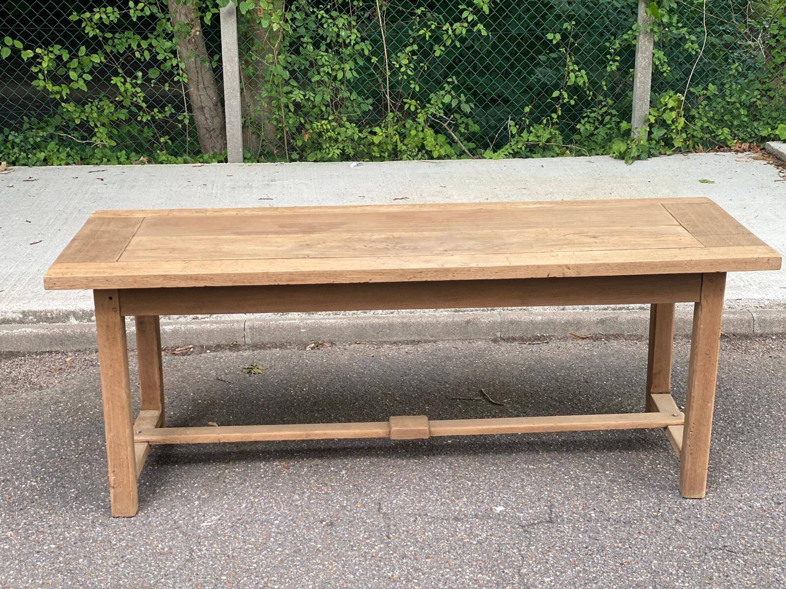 18th century farmhouse dining table renovated in solid oak 200cm