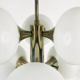Kaiser chandelier with 9 arms in chrome, 1960s, Germany
