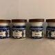 4 old blue and white delfts earthenware spice jars