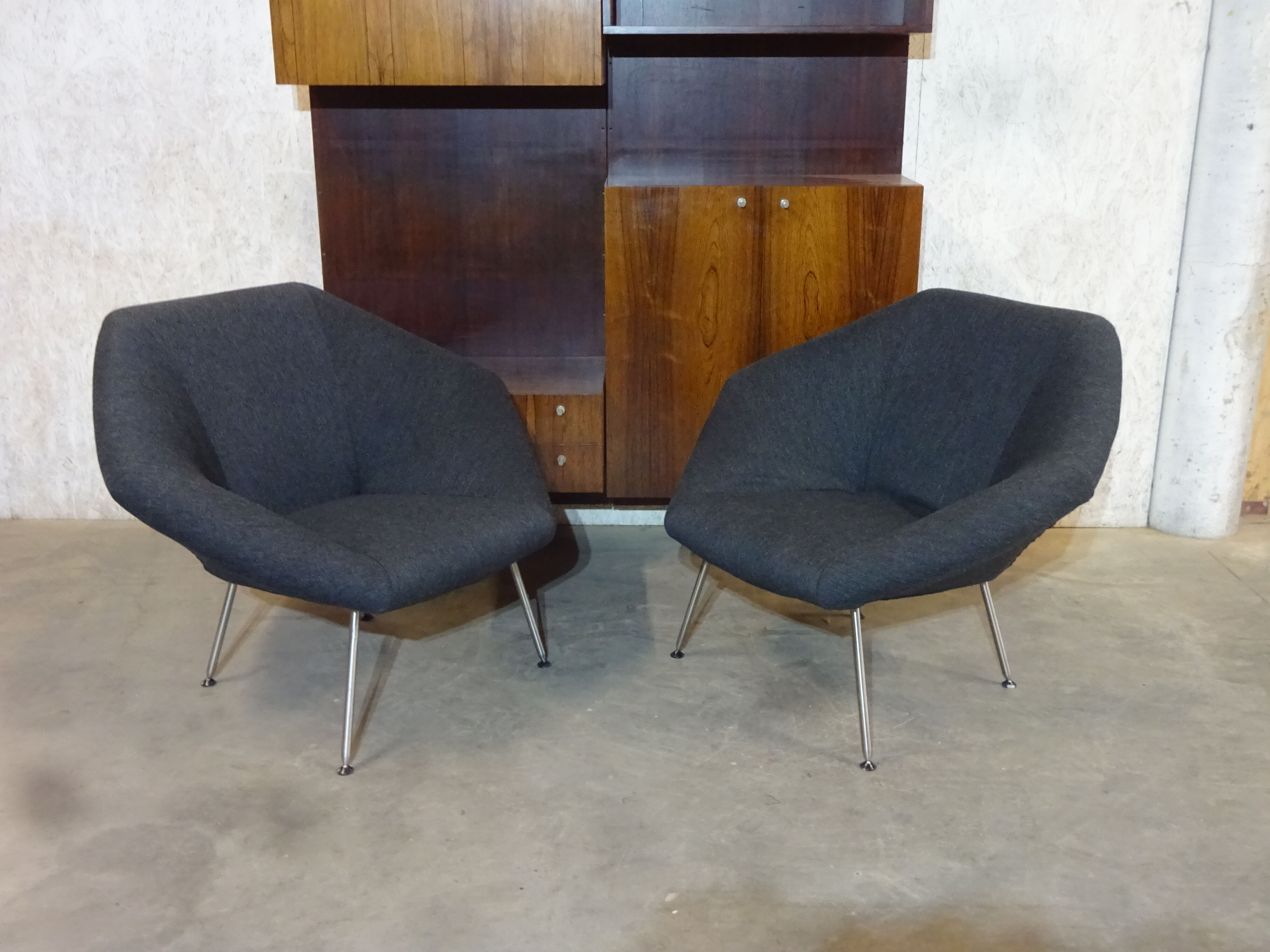 Armchairs Model Caleidos 835 by Frans Schrofer for Young International, Netherlands, 1980, Set of 2