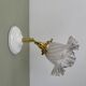 Vintage tulip wall lamp in white and transparent glass