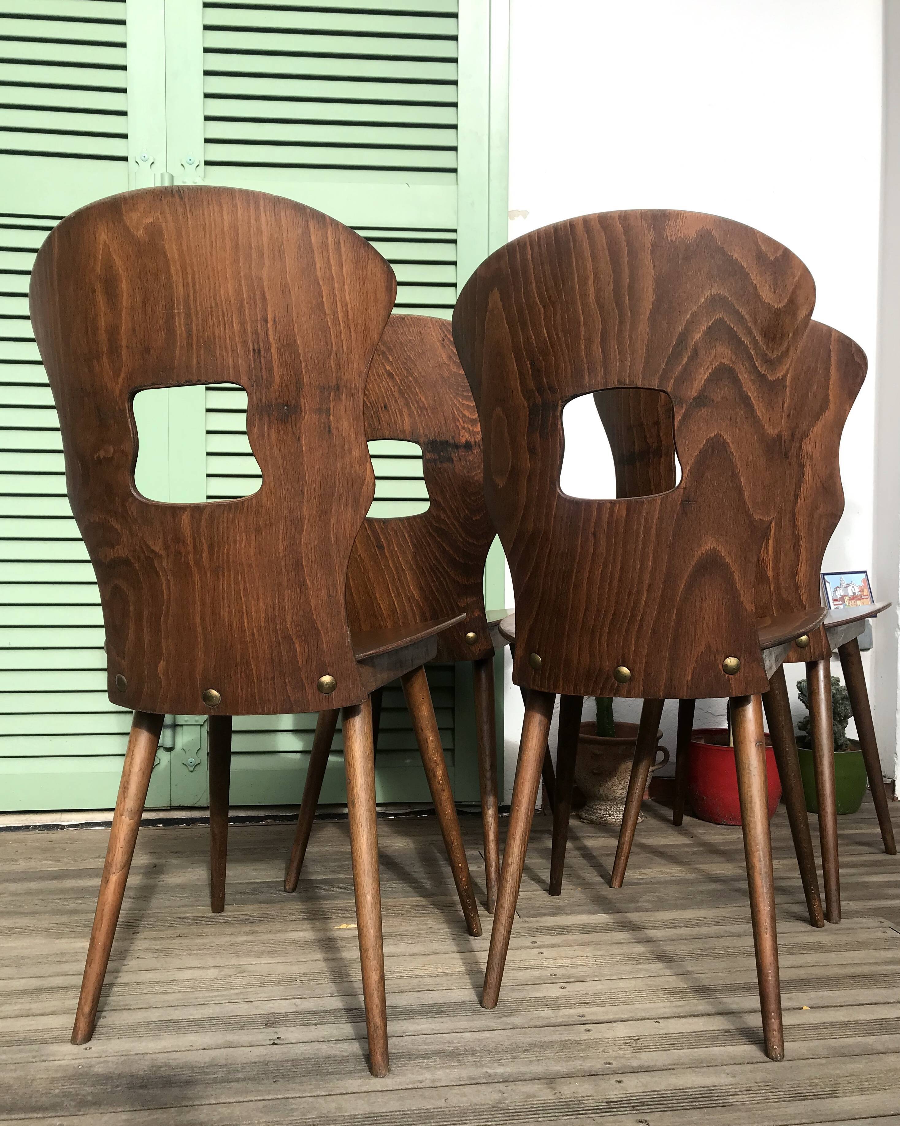 4 Baumann Gentiane chairs