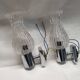 Set of 2 Italian chrome tulip glass wall lights from the 70s