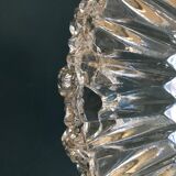 Round ceiling light in chiseled glass