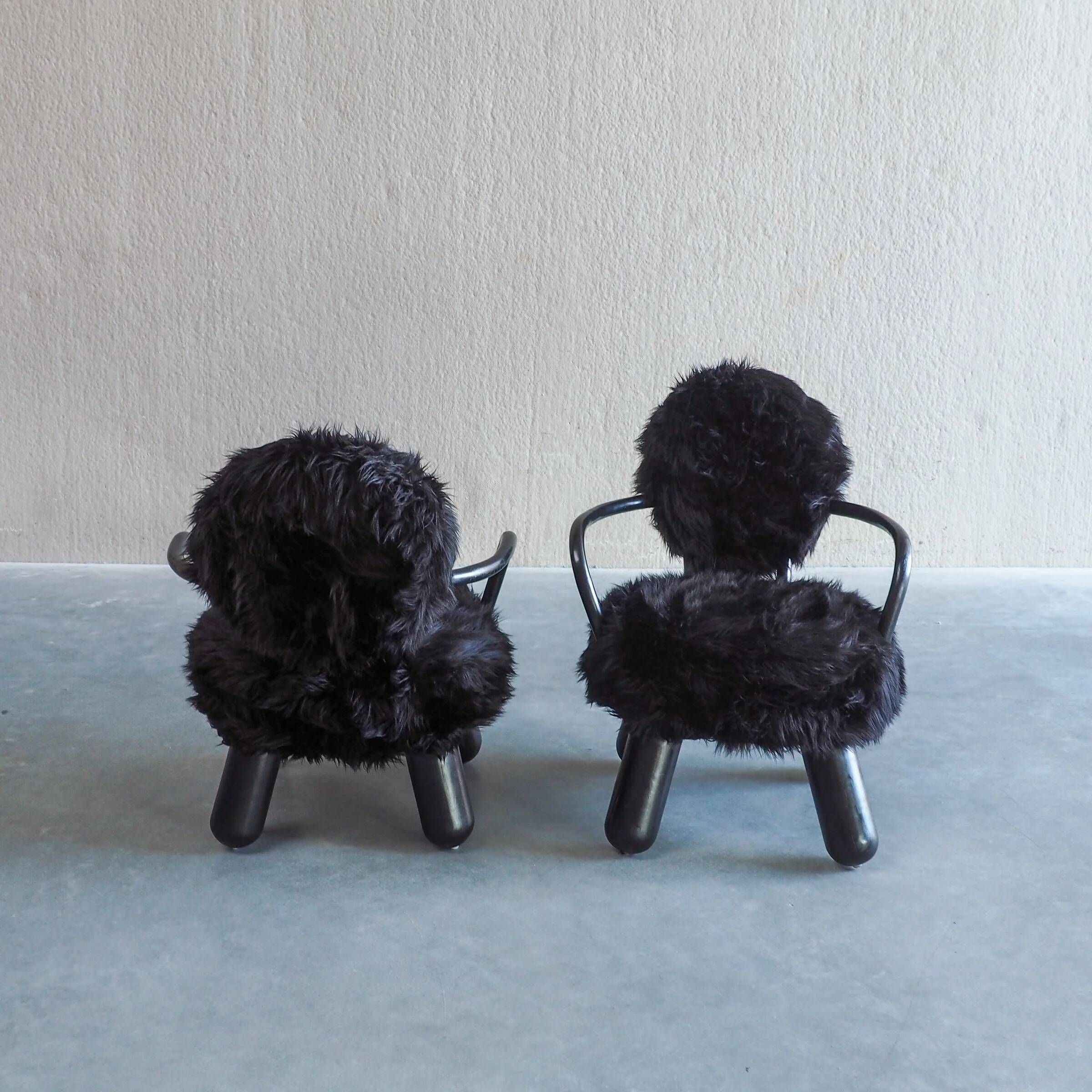 Pair of limited edition lounge chairs by Olivier De Schrijver for Ode’s Design