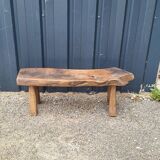 Solid wood bench