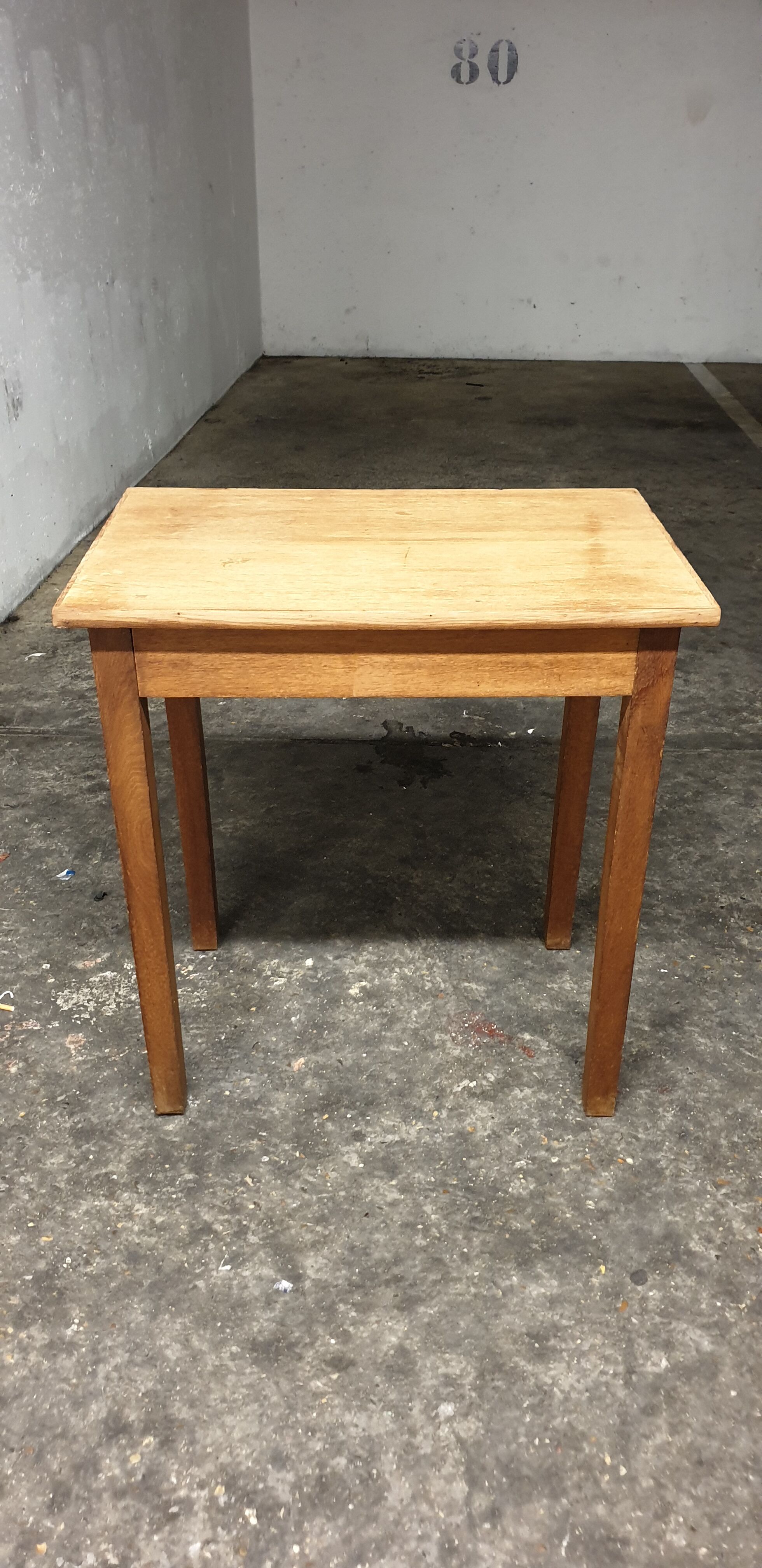Solid oak bedroom table