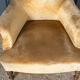 Armchair napoleon iii yellow fabric walnut tops feet late nineteenth