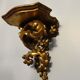 19th century wall console in gilded carved wood