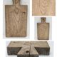 Cutting board solid wood patinated thick early twentieth century