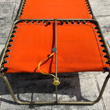Vintage deckchair 1970 orange