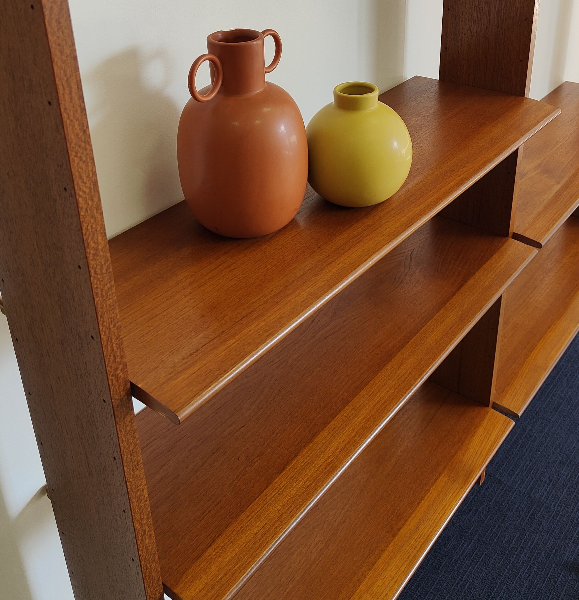 Mid-century vintage library wall shelf
