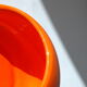 Vacuum-Pocket ceramic Orange Vintage Italian Design