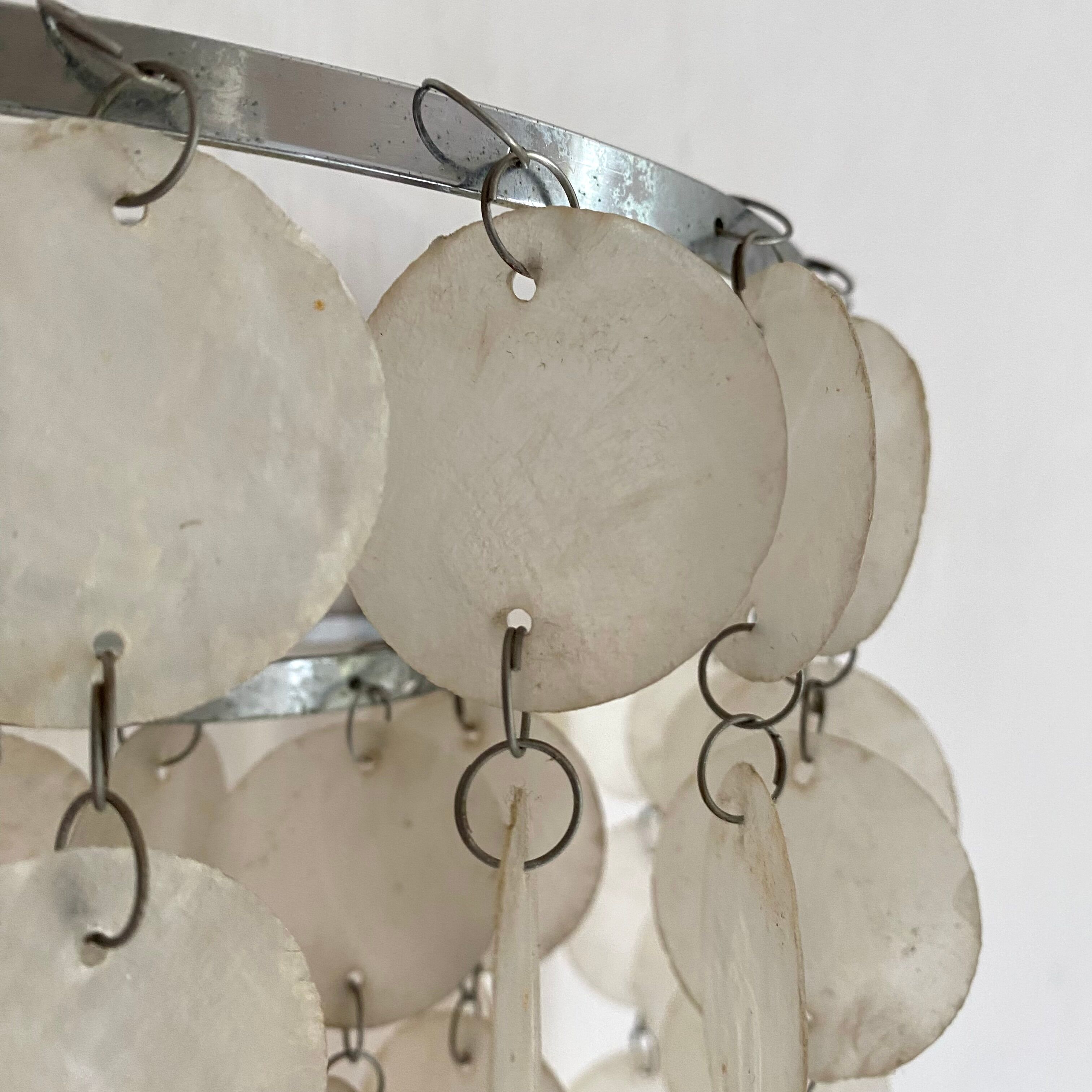 Mother-of-pearl tassel wall lamp from the 60s and 70s