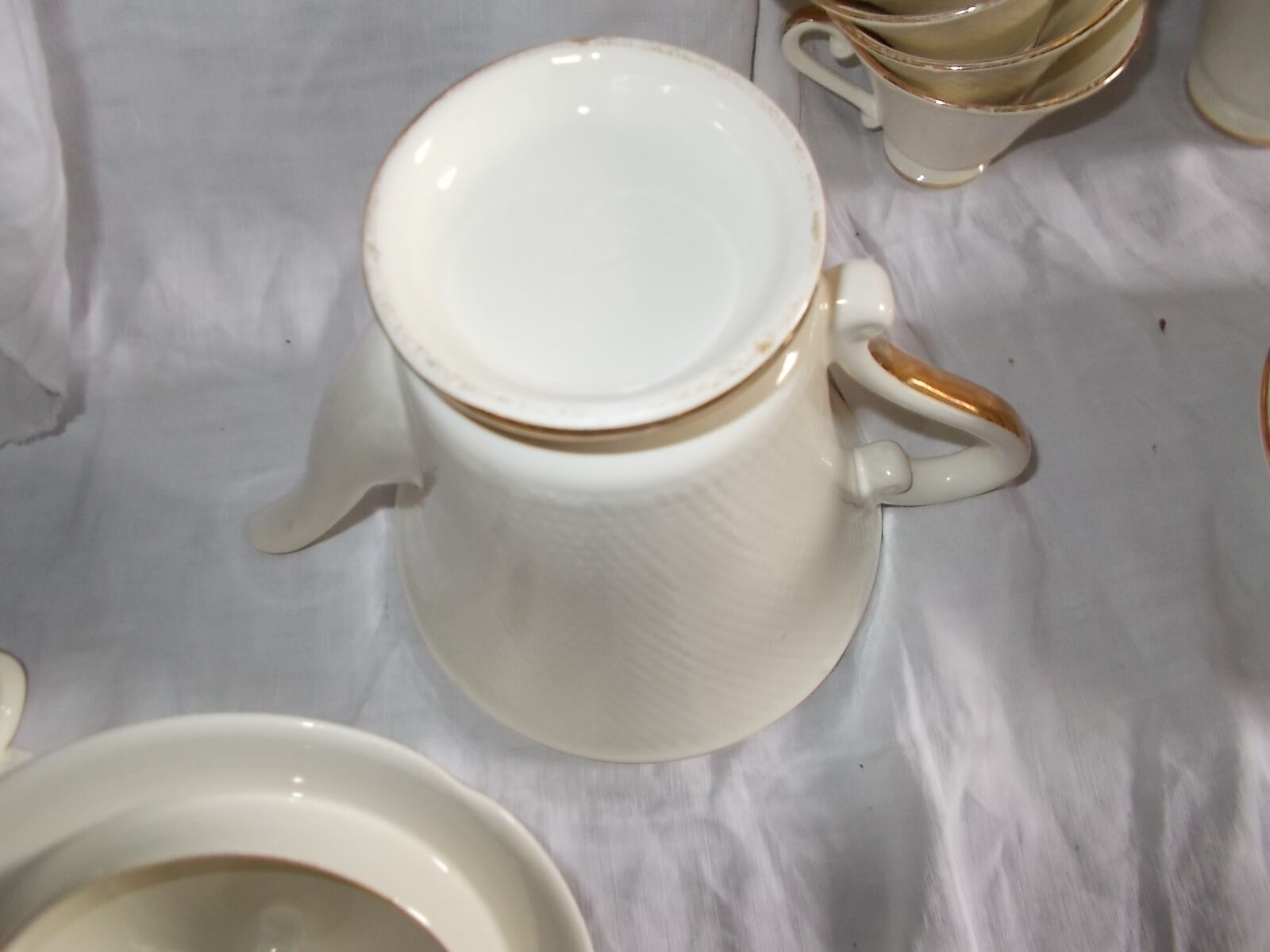 Coffee service or tea in faience Salins France