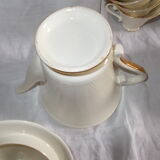 Coffee service or tea in faience Salins France