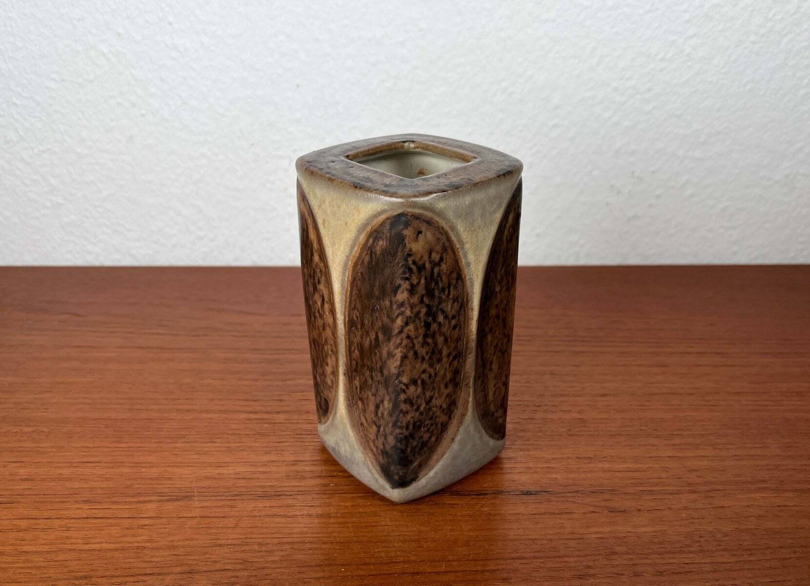 Danish studio pottery vase from the mid-century by Marianne Starck for Michael Andersen, Bornholm, 1960s.