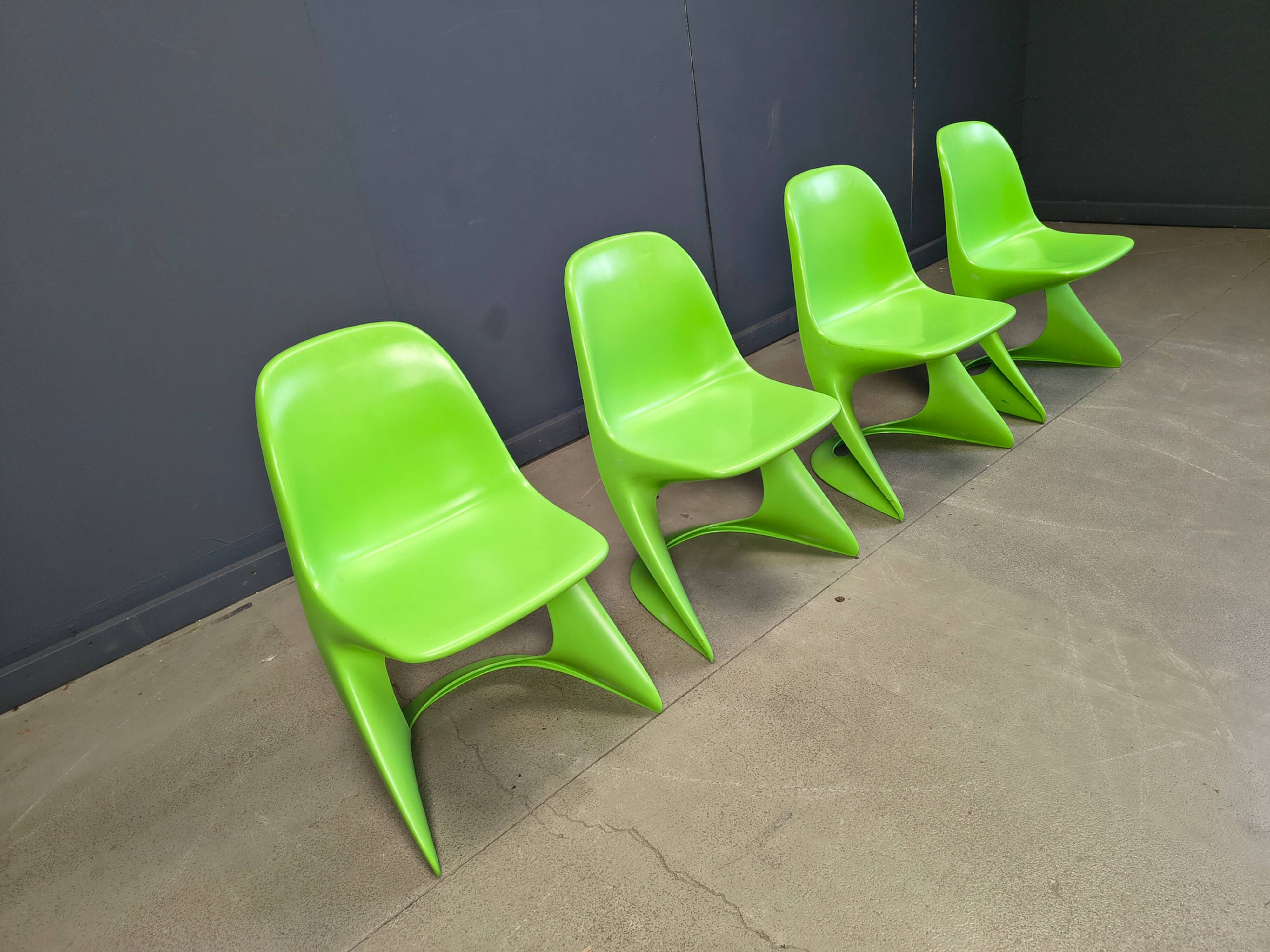 Set of 4 Casalino dining chairs by Alexander Begge for Casala, 1970s