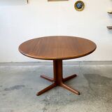 Round Extendable Table, Denmark 1960s/1970s, Mid-C, Vintage