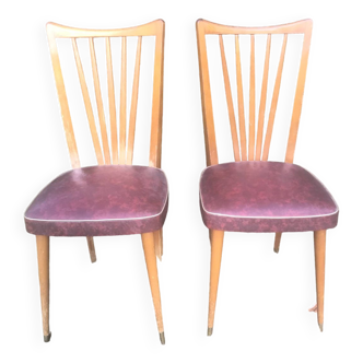 Paire de chaises Charles Ramos 1960