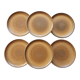 6 flat plates in Longchamp stoneware