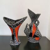 Vase design géométrique signé Le Vaucour Vallauris