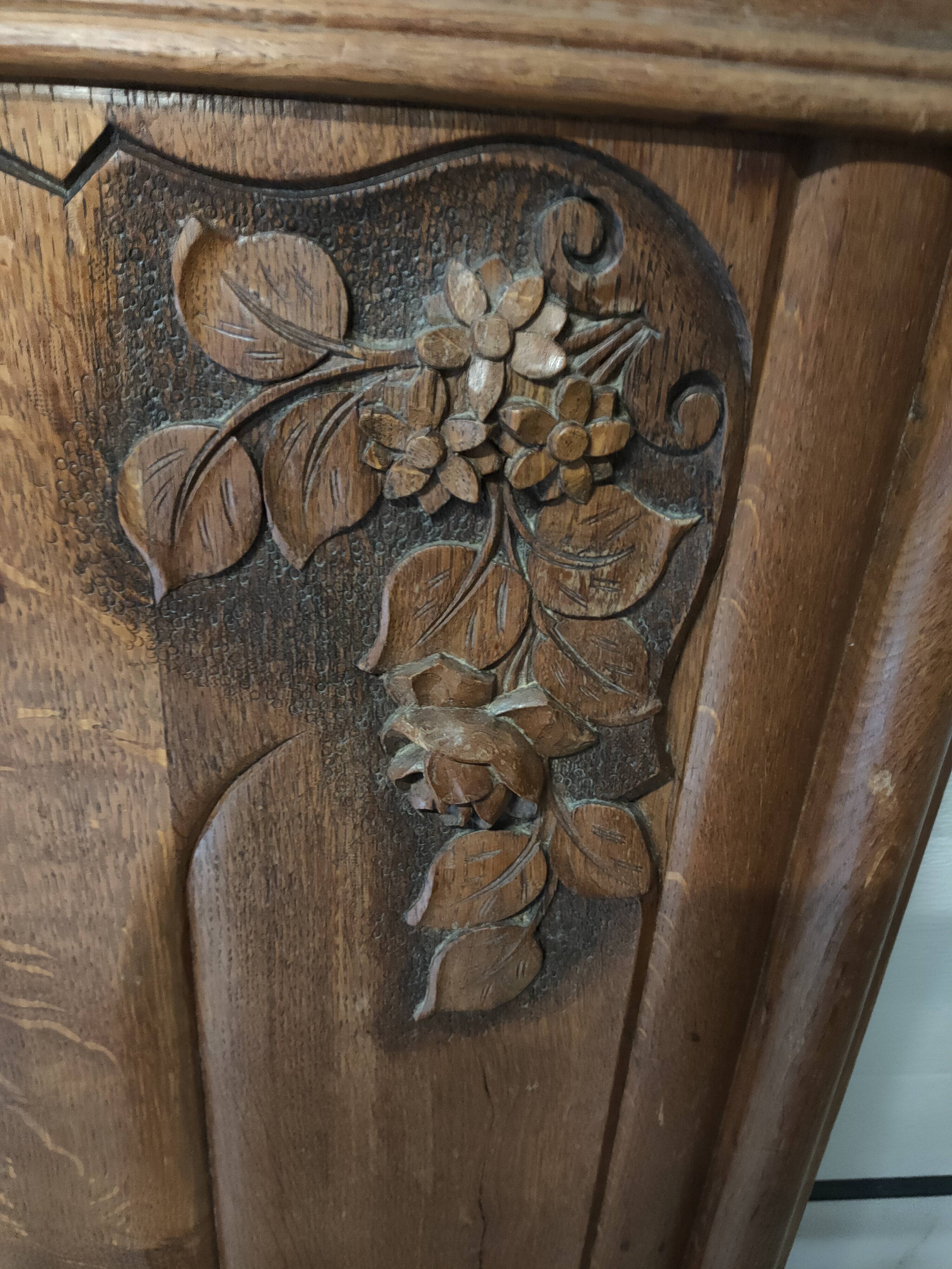 1930s headboard in solid oak