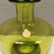 May green glass vase designed by Per Lütken for Holmegaard glassworks Denmark in 1955.